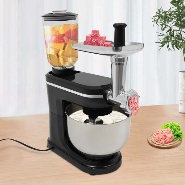 Robot de cuisine, mixeur sur socle, mixeur multifonctions, 3-en-1 220V (noir)