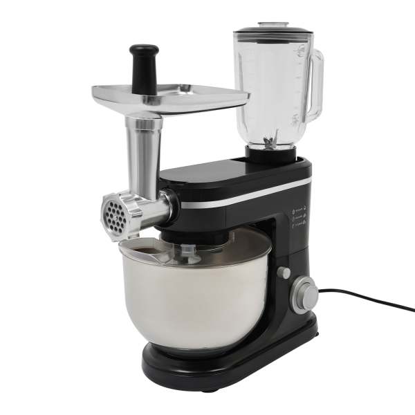 Robot de cuisine, mixeur sur socle, mixeur multifonctions, 3-en-1 220V (noir)