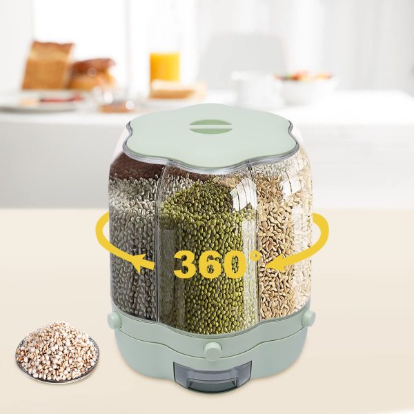 Distributeur de céréales 6 en 1, distributeur de céréales pour la cuisine, le petit-déjeuner (12,5 kg Matcha) Distributeur de céréales 6 en 1, distributeur de céréales pour la cuisine, le petit-déjeuner (12,5 kg Matcha)