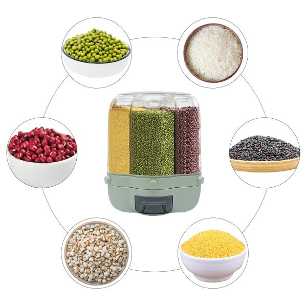Distributeur de céréales 6 en 1, distributeur de céréales pour la cuisine, le petit-déjeuner (12,5 kg Matcha) Distributeur de céréales 6 en 1, distributeur de céréales pour la cuisine, le petit-déjeuner (12,5 kg Matcha)