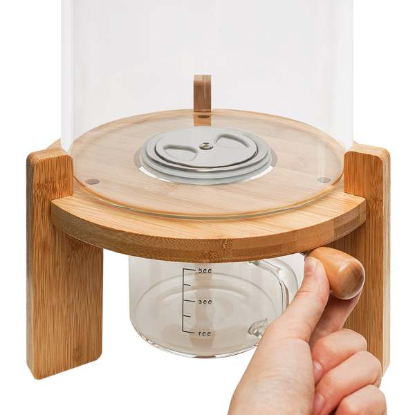 Distributeur de céréales en verre de 7,5 l, Récipient de stockage de céréales, Distributeur d'aliments avec couvercle Distributeur de céréales en verre de 7,5 l, Récipient de stockage de céréales, Distributeur d'aliments avec couvercle