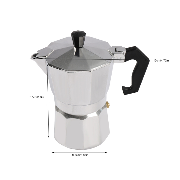 Mini-cafetière expresso électrique simple plaque chauffante 500 W 3 tasses (machine à expresso)
