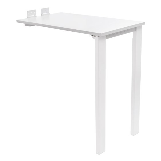 Table à manger pliante 75*40cm, table pliante murale, blanche