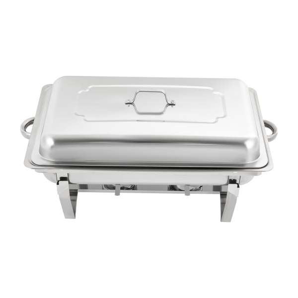 4PCS 9L Chafing Dish en Acier Inoxydable, Chafing Dish Réchauffeur de Nourriture Récipient de Chaleur en Acier Inoxydable Set de Buffet