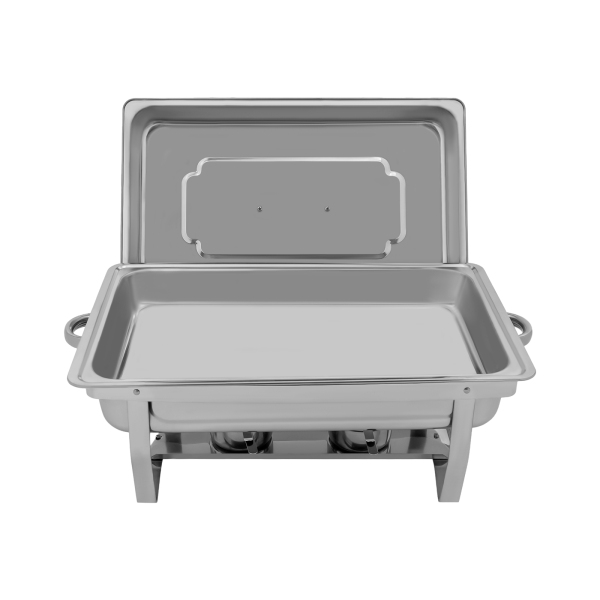 Ensemble de 2 chauffe-plats de restauration, à utiliser lors des banquets de vacances, des réunions de famille, en acier inoxydable 410