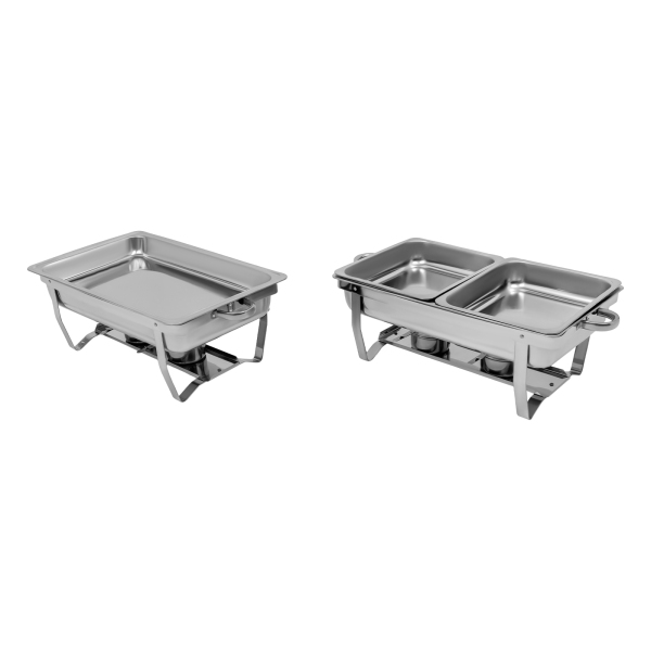 Ensemble de 2 chauffe-plats de restauration, à utiliser lors des banquets de vacances, des réunions de famille, en acier inoxydable 410 Ensemble de 2 chauffe-plats de restauration, à utiliser lors des banquets de vacances, des réunions de famille, en acier inoxydable 410