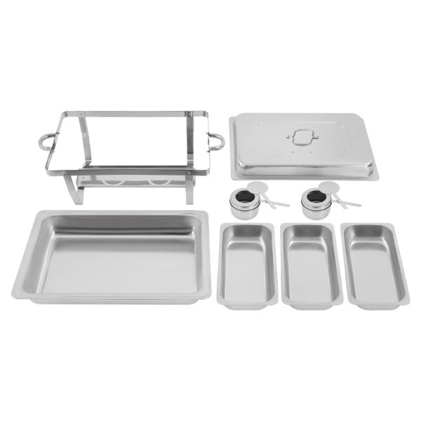 Lot de 3 plats de cuisson 9 l - 3 récipients de conservation au chaud en acier inoxydable