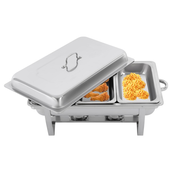 Lot de 3 plats de cuisson 9 l - 3 récipients de conservation au chaud en acier inoxydable