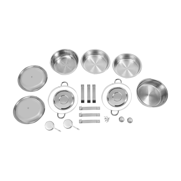 Ensemble de 2 réchauds pour buffet 4,5 L, Ensemble de plats chauffants pour buffet - Argent Ensemble de 2 réchauds pour buffet 4,5 L, Ensemble de plats chauffants pour buffet - Argent