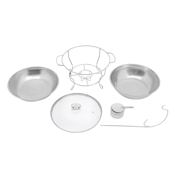 Support de réchaud rond CNCEST, chauffe-plats en acier inoxydable, réchaud rond