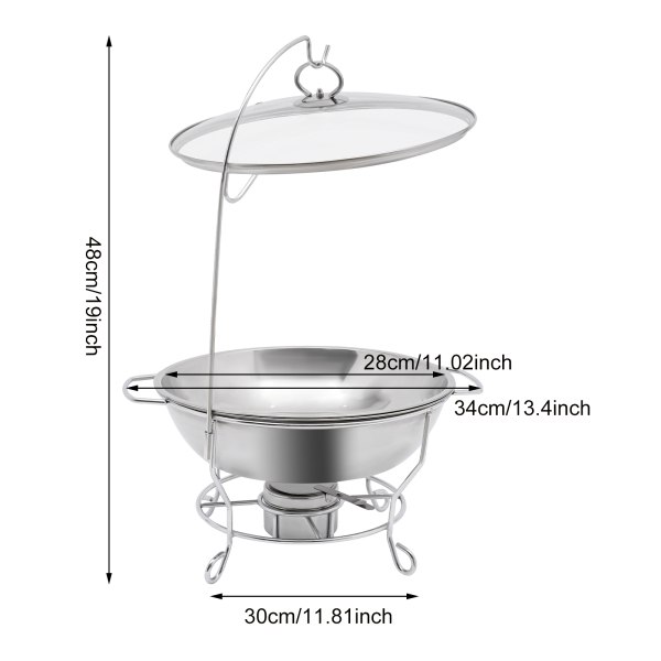 Support de réchaud rond CNCEST, chauffe-plats en acier inoxydable, réchaud rond Support de réchaud rond CNCEST, chauffe-plats en acier inoxydable, réchaud rond