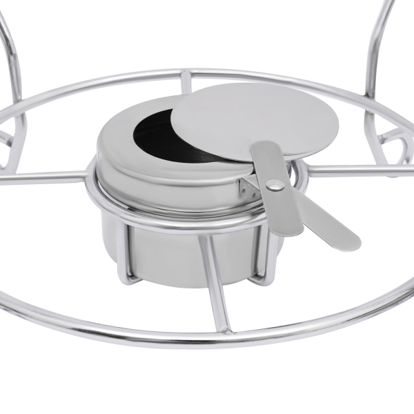 Support de réchaud rond CNCEST, chauffe-plats en acier inoxydable, réchaud rond