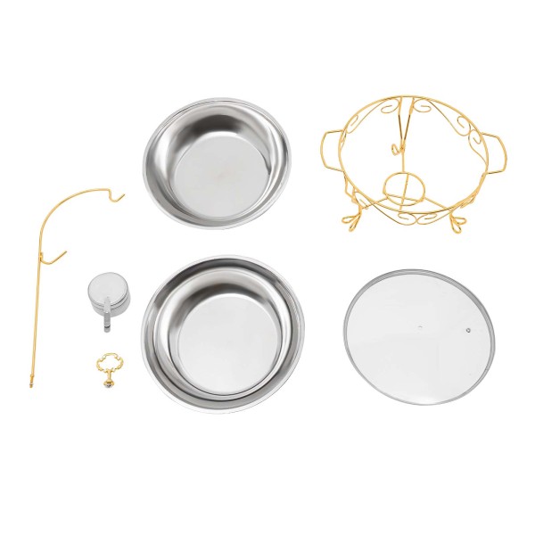 Support de réchaud rond, chauffe-plats en acier inoxydable, réchaud rond Support de réchaud rond, chauffe-plats en acier inoxydable, réchaud rond