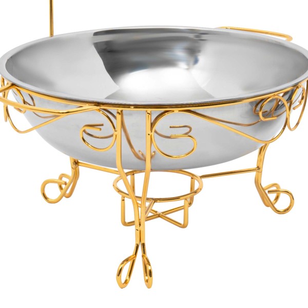 Support de réchaud rond, chauffe-plats en acier inoxydable, réchaud rond