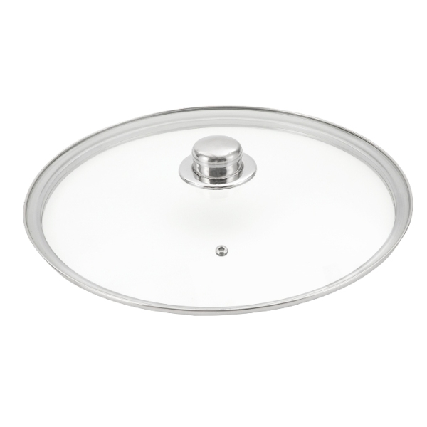 Cuisinière ronde en acier inoxydable de 8,5 L avec couvercle en verre, double bol, adaptée aux buffets et aux fêtes