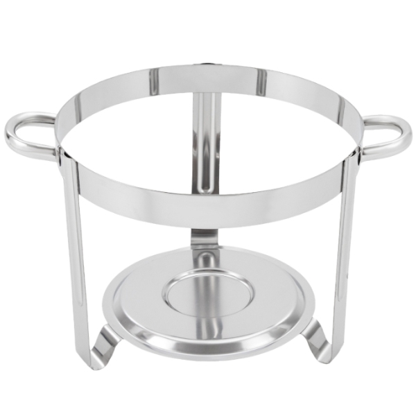 Cuisinière ronde en acier inoxydable de 8,5 L avec couvercle en verre, double bol, adaptée aux buffets et aux fêtes Cuisinière ronde en acier inoxydable de 8,5 L avec couvercle en verre, double bol, adaptée aux buffets et aux fêtes
