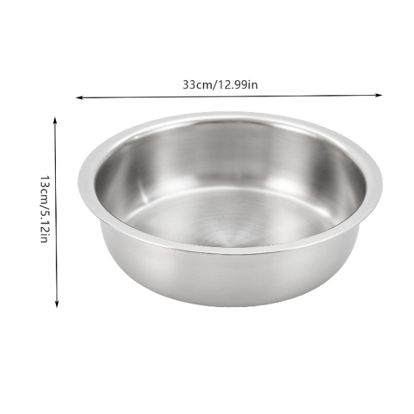 Cuisinière ronde en acier inoxydable de 8,5 L avec couvercle en verre, double bol, adaptée aux buffets et aux fêtes Cuisinière ronde en acier inoxydable de 8,5 L avec couvercle en verre, double bol, adaptée aux buffets et aux fêtes