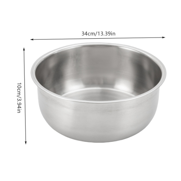 Cuisinière ronde en acier inoxydable de 8,5 L avec couvercle en verre, double bol, adaptée aux buffets et aux fêtes Cuisinière ronde en acier inoxydable de 8,5 L avec couvercle en verre, double bol, adaptée aux buffets et aux fêtes