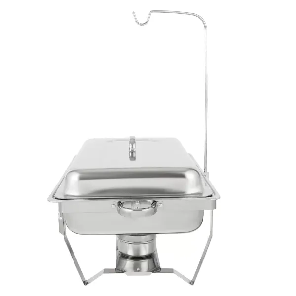 Ensemble de buffet en acier inoxydable avec cadre pliable, 4,76 litres (chacun), argent