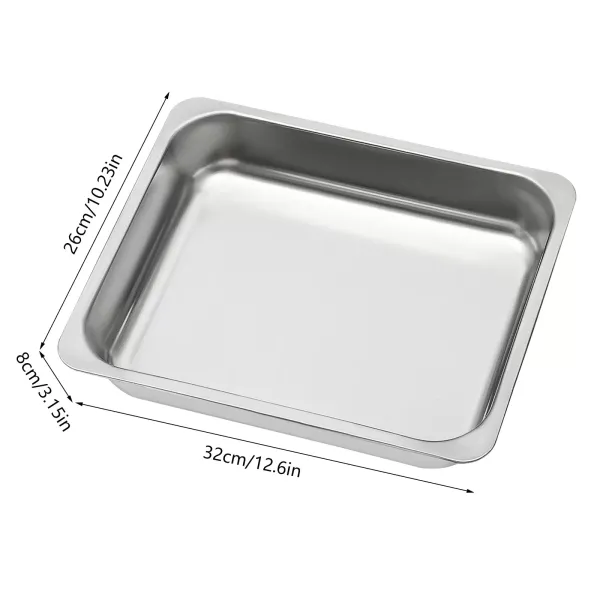 Ensemble de buffet en acier inoxydable avec cadre pliable, 4,76 litres (chacun), argent