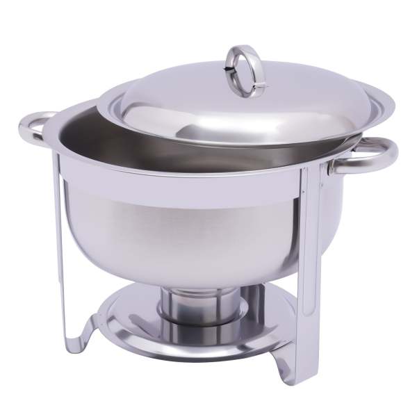 Chafing Dish Chafer rond en acier inoxydable avec couvercle Chauffe-plats chaud 5 l pour buffet restauration Party Chafing Dish Chafer rond en acier inoxydable avec couvercle Chauffe-plats chaud 5 l pour buffet restauration Party