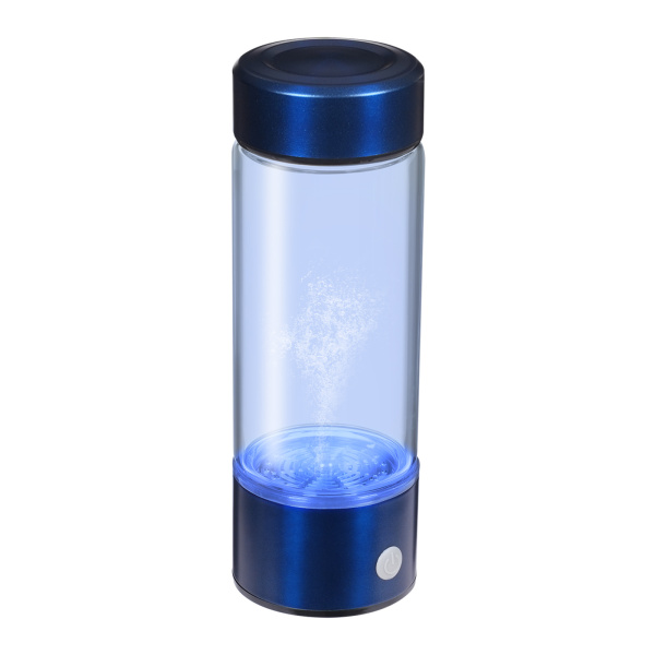 Bouteille génératrice d'eau à l'hydrogène, Bouteille d'eau à l'hydrogène, Bouteille portable, Capacité : 420ml, Bleu