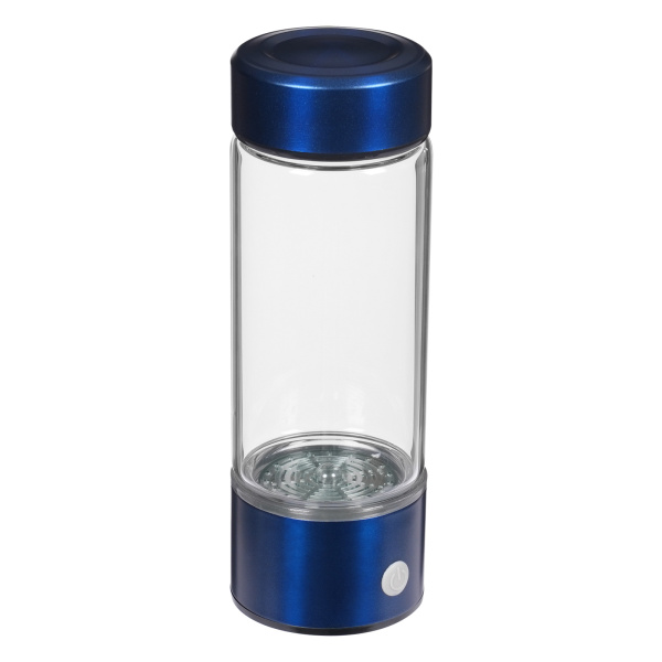 Bouteille génératrice d'eau à l'hydrogène, Bouteille d'eau à l'hydrogène, Bouteille portable, Capacité : 420ml, Bleu