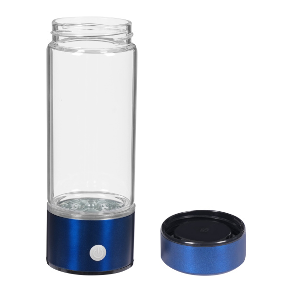 Bouteille génératrice d'eau à l'hydrogène, Bouteille d'eau à l'hydrogène, Bouteille portable, Capacité : 420ml, Bleu