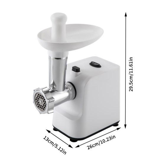 Hachoir à viande électrique Multi hachoir à viande 3 plaques hachoir à viande avec accessoires 1000 W (blanc)