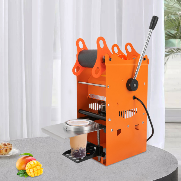 CNCEST Machine à sceller les tasses de thé manuelle, machine à sceller les tasses pour le thé au lait à bulles