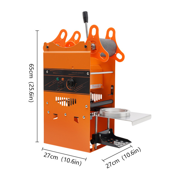 CNCEST Machine à sceller les tasses de thé manuelle, machine à sceller les tasses pour le thé au lait à bulles