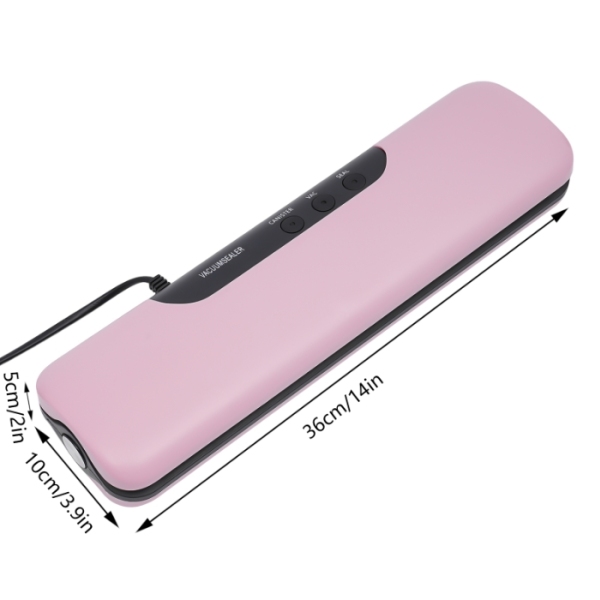 Machine à sceller sous vide 100 W, trois méthodes de scellage, 10 sacs scellables gratuits - rose Machine à sceller sous vide 100 W, trois méthodes de scellage, 10 sacs scellables gratuits - rose
