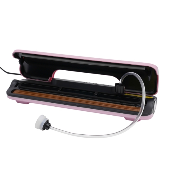 Machine à sceller sous vide 100 W, trois méthodes de scellage, 10 sacs scellables gratuits - rose Machine à sceller sous vide 100 W, trois méthodes de scellage, 10 sacs scellables gratuits - rose