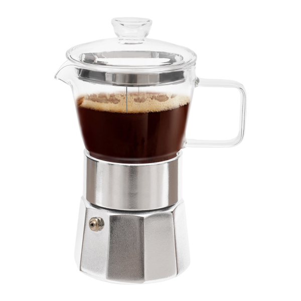 Cafetière, Cafetière de cuisine, Design soigné, Résistance à la chaleur : 200℃, Capacité : 120ml, 8*17.5cm
