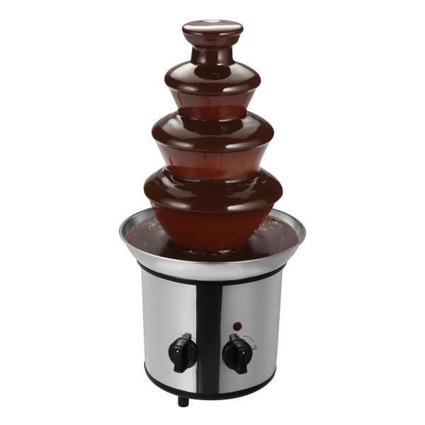 Fontaine à chocolat 4 animaux en acier inoxydable 170 W fondue chocolat fondue avec fonction maintien au chaud Fonction d'écoulement