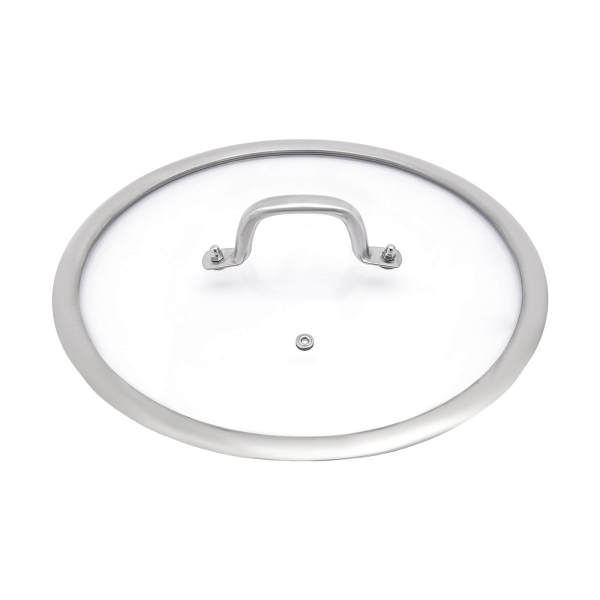 Yin Yang Hotpot 32 cm en acier inoxydable pour plaque de cuisson à gaz, 2 soupes et 1 couvercle en verre trempé épais