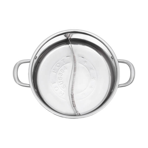 Yin Yang Hotpot 32 cm en acier inoxydable pour plaque de cuisson à gaz, 2 soupes et 1 couvercle en verre trempé épais Yin Yang Hotpot 32 cm en acier inoxydable pour plaque de cuisson à gaz, 2 soupes et 1 couvercle en verre trempé épais