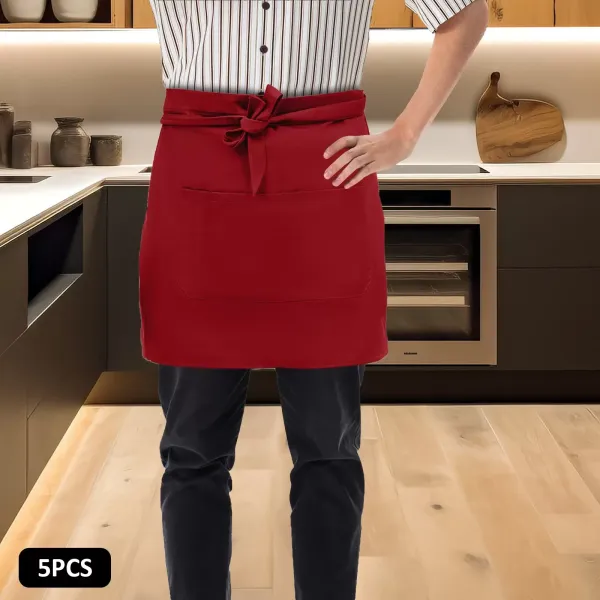 Tablier professionnel de haute qualité pour femmes et hommes - Tablier de cuisine, rouge