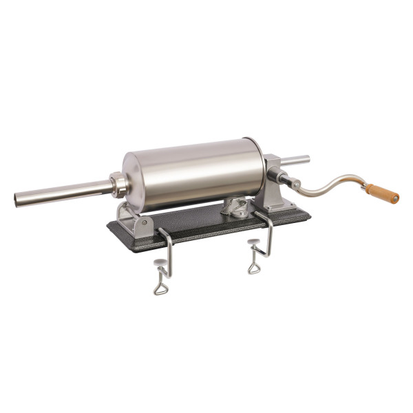 Machine à saucisses 4L, manuelle en acier inoxydable faite maison, machine de cuisson horizontale, avec 8 tubes de remplissage