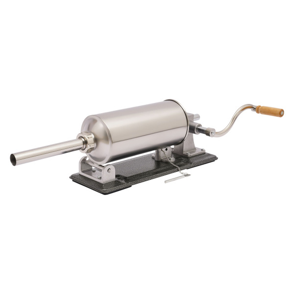 Machine à saucisses 4L, manuelle en acier inoxydable faite maison, machine de cuisson horizontale, avec 8 tubes de remplissage