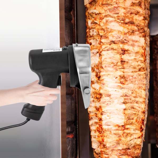 Trancheuse à viande électrique 120W, contient 1 lame de diamétre 12 cm ,epaisseur de coupe de 0 à 10 mm