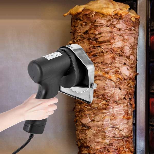 Trancheuse à viande électrique 120W, contient 1 lame de diamétre 12 cm ,epaisseur de coupe de 0 à 10 mm