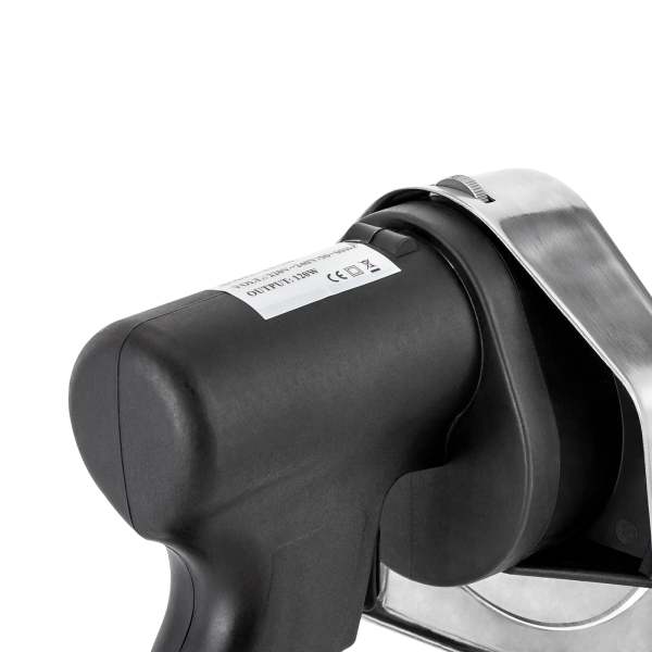 Trancheuse à viande électrique 120W, contient 1 lame de diamétre 12 cm ,epaisseur de coupe de 0 à 10 mm