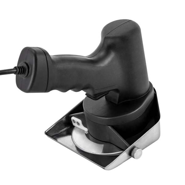 Trancheuse à viande électrique 120W, contient 1 lame de diamétre 12 cm ,epaisseur de coupe de 0 à 10 mm