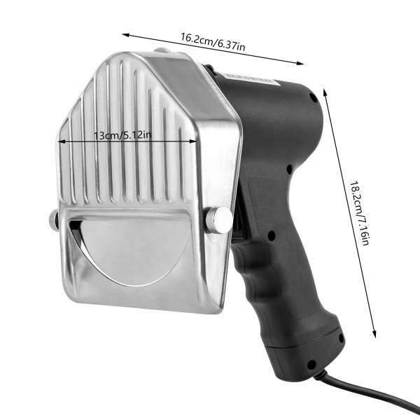 Trancheuse à viande électrique 120W, contient 1 lame de diamétre 12 cm ,epaisseur de coupe de 0 à 10 mm