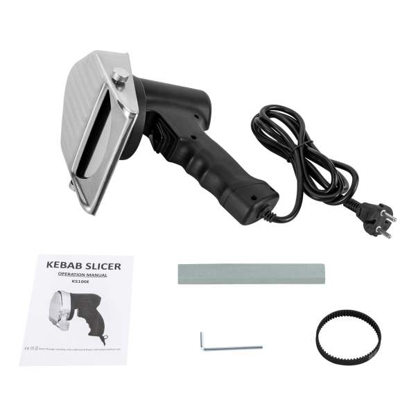 Trancheuse à viande électrique 120W, contient 1 lame de diamétre 12 cm ,epaisseur de coupe de 0 à 10 mm