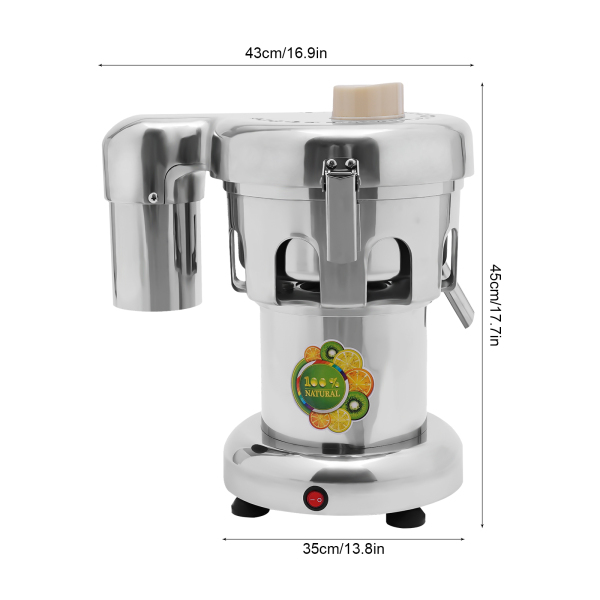 Presse-agrumes à séparation des jus résiduels Presse-agrumes électrique en acier inoxydable Presse-agrumes à séparation des jus résiduels Presse-agrumes électrique en acier inoxydable