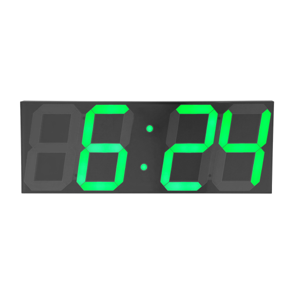 Horloge numérique LED, horloge murale LED, horloge numérique LED avec télécommande pour salons, bureaux - Police verte