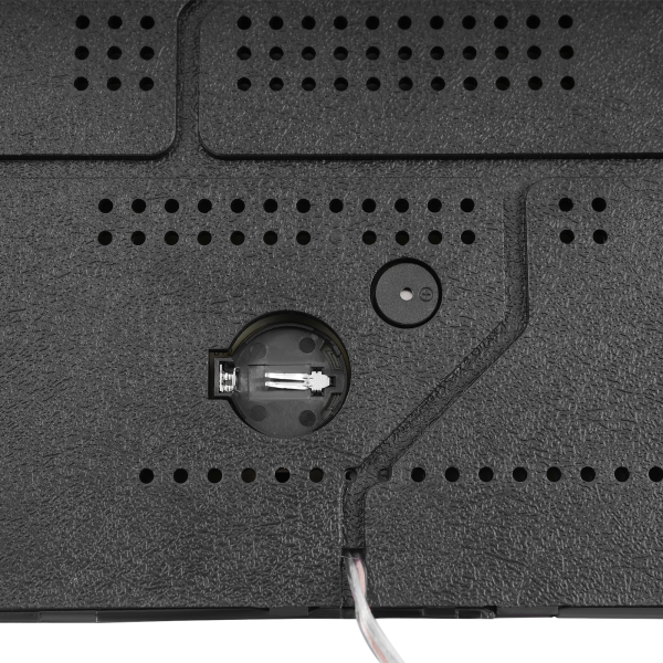 Horloge numérique LED, horloge murale LED, horloge numérique LED avec télécommande pour salons, bureaux - Police bleue