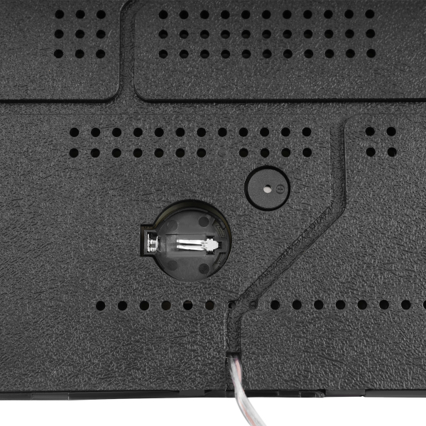 Horloge numérique LED, horloge murale LED, horloge numérique LED avec télécommande pour salons, bureaux - Police blanche chaude